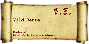 Vild Berta névjegykártya